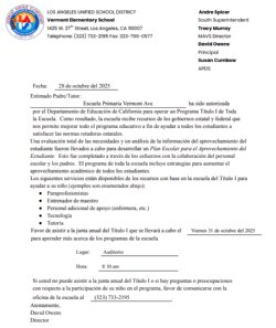 Annual Title I Meeting